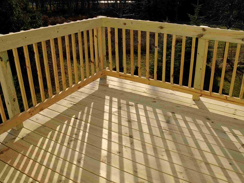 Wooden patio built for a house in Bethesda, MD